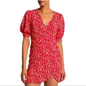 NWT Lush Ditsy Print Button Wrap Dress - SIZE L